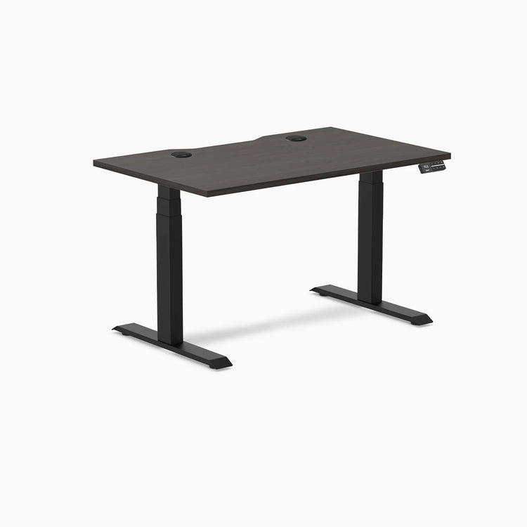 Desky Dual Scalloped Laminate Sit Stand Desk