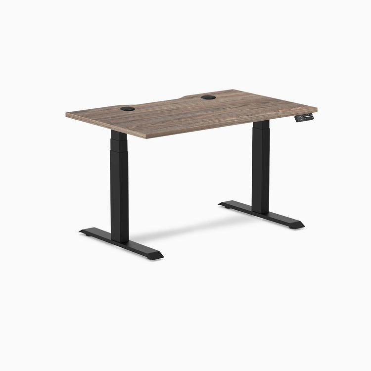 Desky Dual Scalloped Laminate Sit Stand Desk
