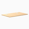 Sublime Teak 40x24 inch melamine laminate desktop with two silver grommets.