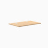 Sublime Teak laminate desk top, 47.2" x 29.5", with two silver grommets.