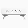 on desk power rail white