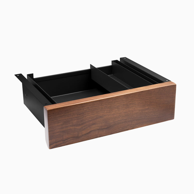 minimal under desk drawer walnut