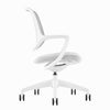Height adjustable office desk chair white