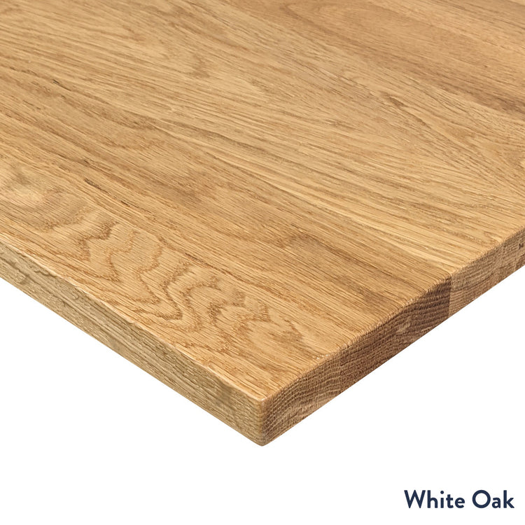 Desky Zero White Oak Hardwood L-Shape Office Desktop