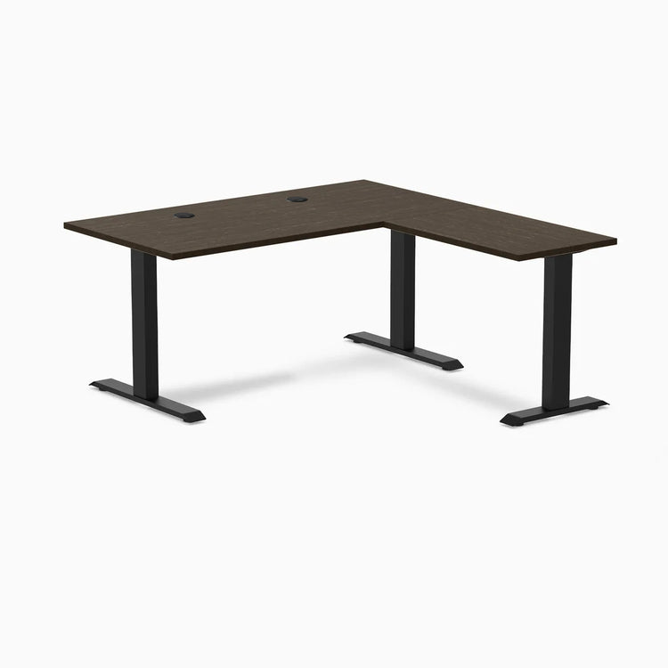 Desky Zero Bamboo L-Shape Office Desk