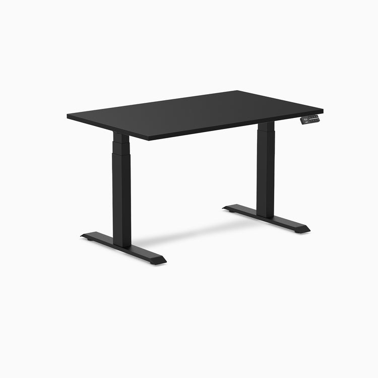 Desky Alpha Dual straight Sit Stand Gaming Desk 1200mm all black  