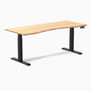 Dual Desky ergo bamboo desk 1800mm in black