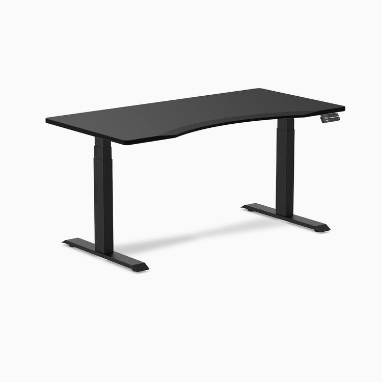 Desky Alpha Dual ergo Sit Stand Gaming Desk 1500mm black legs 