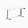 Dual Desky ergo white desk 1500mm in gray