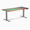 Standing desk resin emerald river walnut - Desky