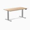 Dual motor standing desk hardwood white ash - Desky