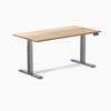 Dual motor standing desk hardwood white ash - Desky