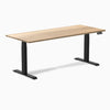 Dual motor standing desk hardwood white ash - Desky