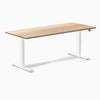 Dual motor standing desk hardwood white ash - Desky