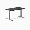 Desky Zero Ergo Edge Office Desk - black 1200mm space grey frame