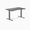 Desky Zero Ergo Edge Office Desk - dark bamboo 1200mm space grey frame