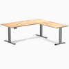 Desky Rubberwood L-Shape Sit Stand Desk-Desky®