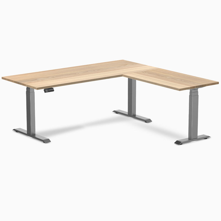 Desky Hardwood L-Shape Sit Stand Desk-Desky®
