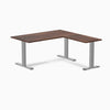 L-shape fixed softwood rustic pine 1500mm in gray legs