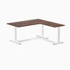 L-shape fixed softwood rustic pine 1500mm in white legs