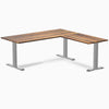 zero hardwood l-shape desk pheasant 1800mm in gray legs 
