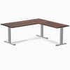 L-shape fixed softwood rustic pine 1800mm in gray legs