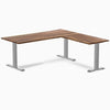 zero hardwood l-shape desk saman 1800mm in gray legs 
