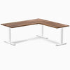 zero hardwood l-shape desk saman 1800mm in white legs 