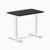 Desky fixed mini laminate desk 800mm black in white legs 