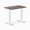 Desky fixed mini laminate desk 800mm jarrah in white legs 