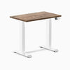 Desky dual mini hardwood natural walnut 800mm in white