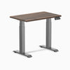 Desky Dual Mini Sit Stand Desk - jarrah legno 800mm space grey frame