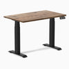 Desky dual mini hardwood natural walnut 1000mm in black