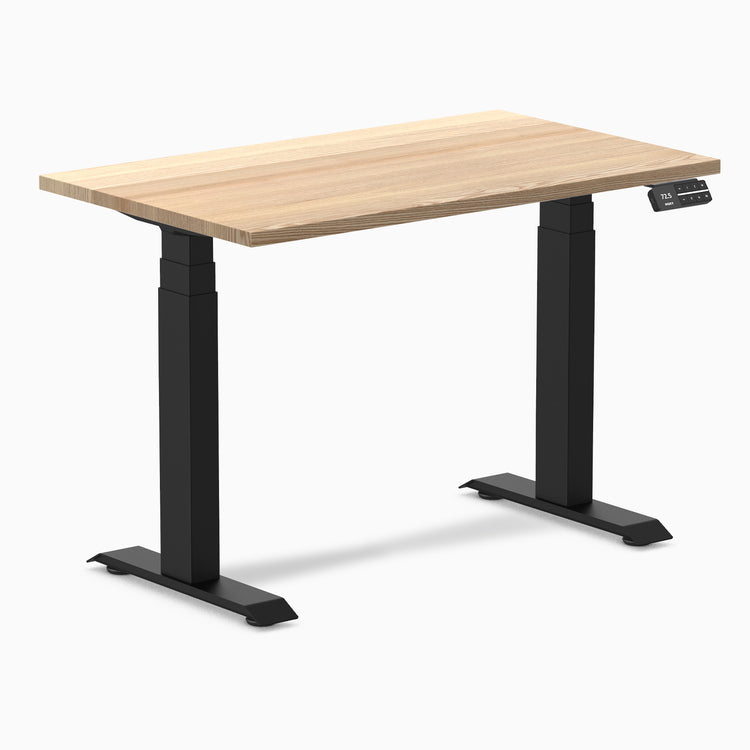 Desky dual mini hardwood white ash 1000mm in black