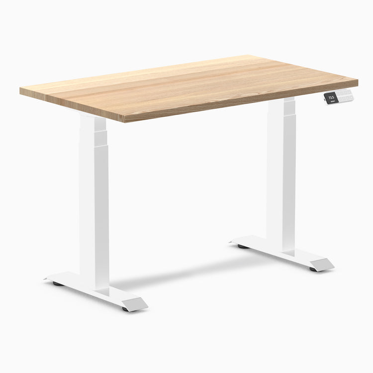 Desky dual mini hardwood white ash 1000mm in white