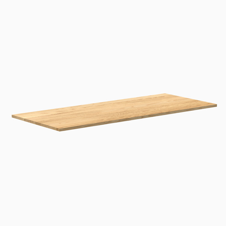 Desky 72x30 inch White Oak hardwood desk top with natural wood grain.