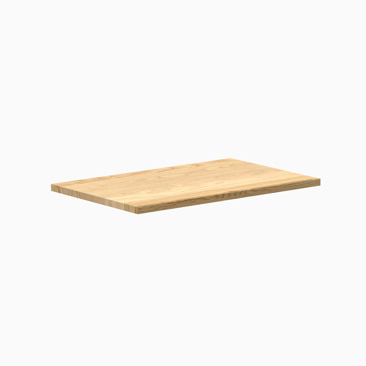 Desky Mini White Oak hardwood desk top, 32x20 inches, with natural wood grain.